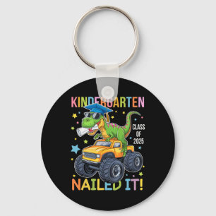 Kindergarten Graduation Cl Of 2025 Graduate Dinosa Keychain