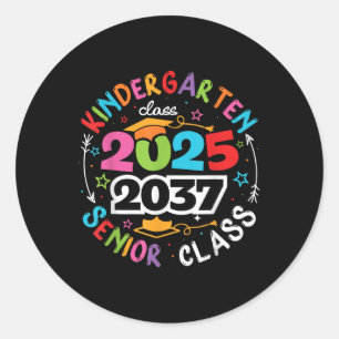 Kindergarten Graduation Cl Of 2025 Senior Cl Of 20 Classic Round Sticker