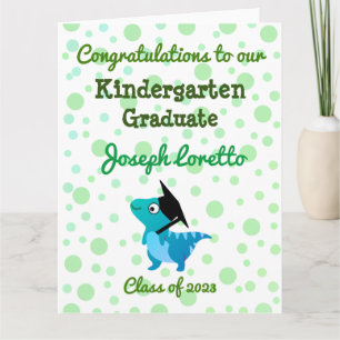 Kindergarten Graduation Congratulations Trex Card