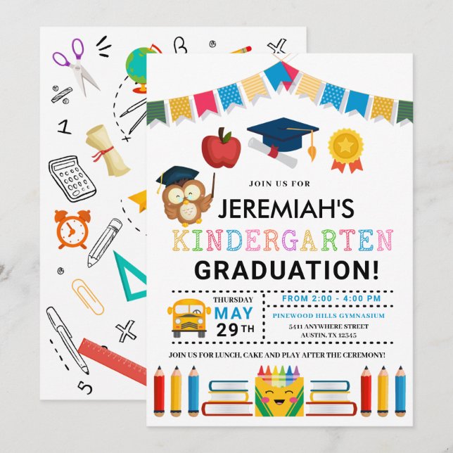 Kindergarten Graduation Invitation (Front/Back)