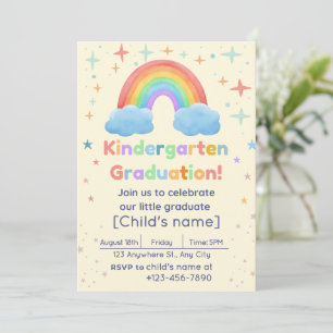 Kindergarten Graduation Invitation – Rainbow Theme