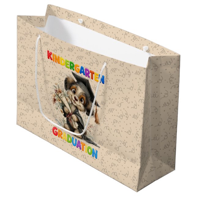 Kindergarten Graduation  Large Gift Bag (Front Angled)