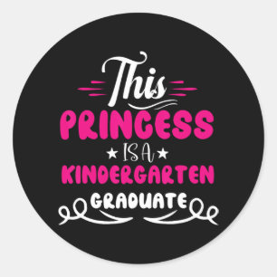 Kindergarten Graduation Last Day Of School Girls Classic Round Sticker