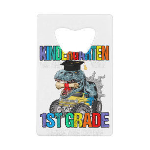 Kindergarten Graduation Magical Dinosaur Credit Card Bottle Opener