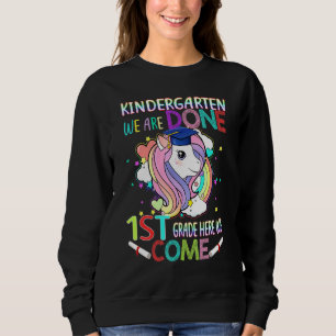 Kindergarten Graduation Magical Unicorn 1st Grade Sweatshirt