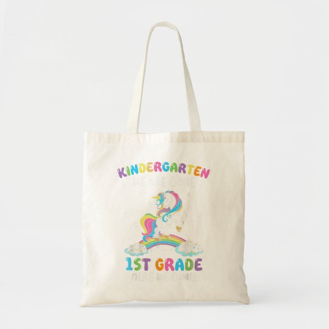 Kindergarten Graduation Magical Unicorn Kids Girls Tote Bag (Front)