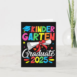 Kindergarten Graduation Shirt 2025 Kids Boys Girls Card