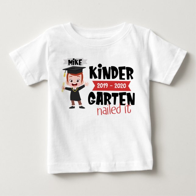 Kindergarten graduation shirt - funny kindergarten (Front)