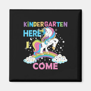 Kindergarten Here I Come School Kindergarten Girl  Magnet
