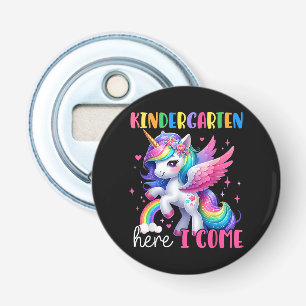 Kindergarten Here I Come Unicorn Back to School Bottle Opener
