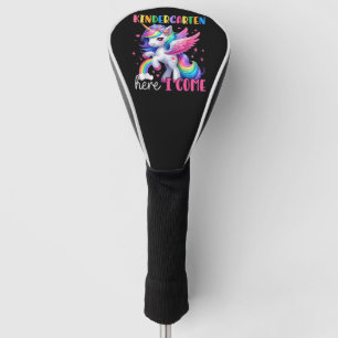 Kindergarten Here I Come Unicorn Back to School Golf Head Cover