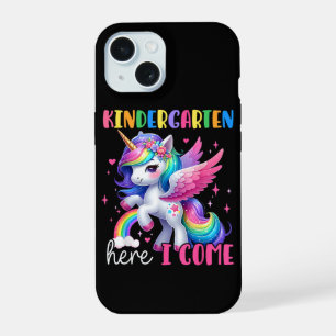 Kindergarten Here I Come Unicorn Back to School iPhone 15 Case