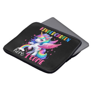 Kindergarten Here I Come Unicorn Back to School Laptop Sleeve