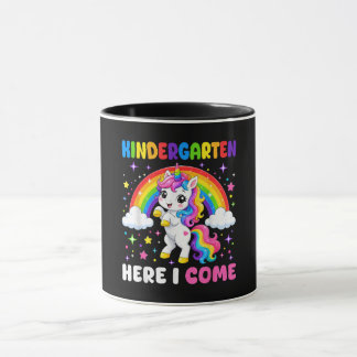  Kindergarten Here I Come Unicorn Back to School Mug