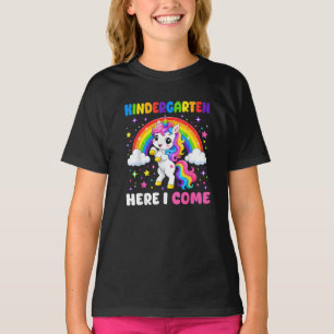 Kindergarten Here I Come Unicorn Back to School T-Shirt