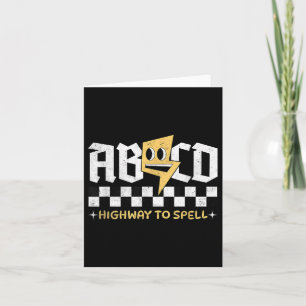 Kindergarten Highway To Spell Cute Back To School Card