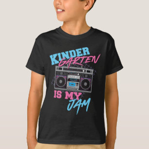 Kindergarten Is My Jam - Vintage 80s Boombox Teach T-Shirt