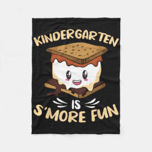 Kindergarten Is S'more Fun Toddler Camping Smores Fleece Blanket