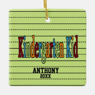 Kindergarten Kid Christmas Ornament