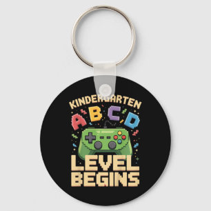 Kindergarten Level Begins Shirt – Gamer First Day  Keychain