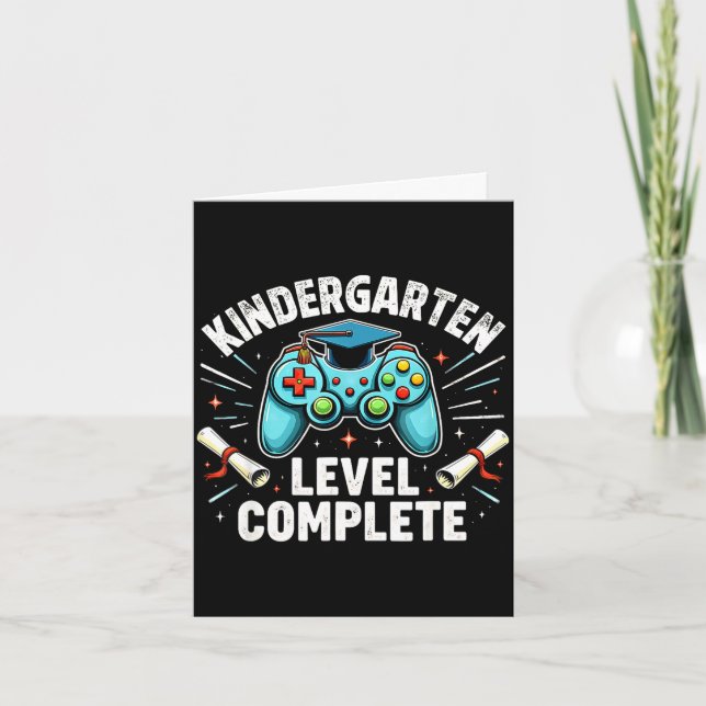 Kindergarten level complete funny graduation 2026 card (Front)
