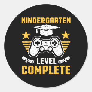 Kindergarten Level Complete Graduation Cl 2025 Gam Classic Round Sticker