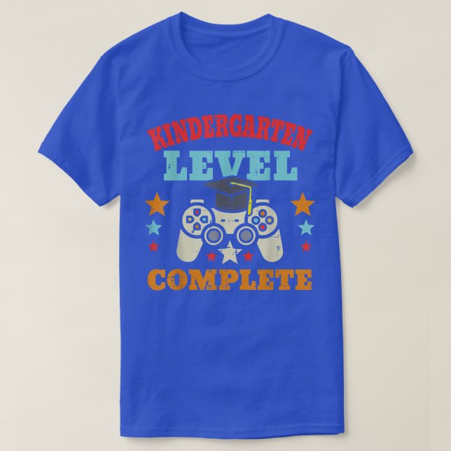 Kindergarten Level Complete Graduation Gamer Boys  T-Shirt (Design Front)