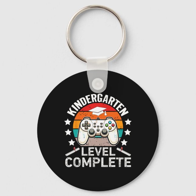 Kindergarten Level Complete Graduation Gamer Gradu Keychain (Front)