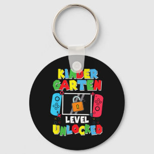 Kindergarten Level Unlocked Back To School First D Keychain