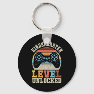 Kindergarten Level Unlocked Gamer 1st Day Of Schoo Keychain