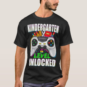 Kindergarten Level Unlocked Gamer First Day Of Sch T-Shirt