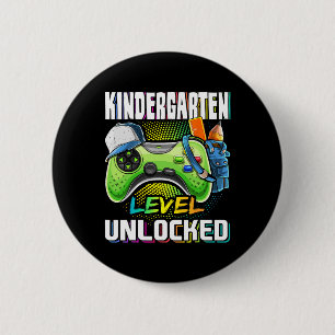 Kindergarten Level Unlocked Video Game Ck To Schoo 2 Inch Round Button