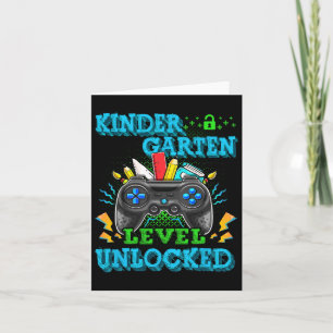 Kindergarten Level Unlocked Video Game Ck To Schoo Card