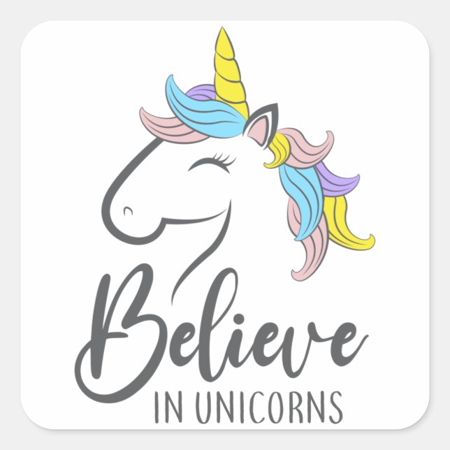 Kindergarten Magical Unicorn Gift T-Shirt Square Sticker (Front)