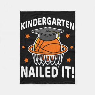 Kindergarten Nailed It Bysketbyll Player Graduatio Fleece Blanket