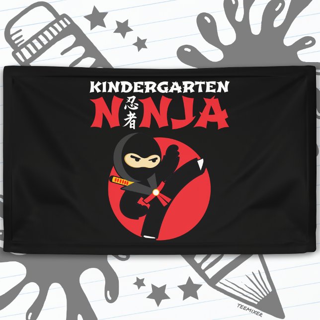 Kindergarten Ninja Kick First Day Back To School Banner (Creator Uploaded)
