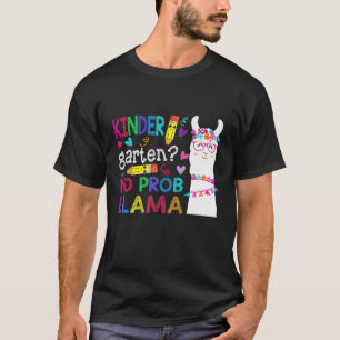 Kindergarten No Prob Llama Teacher Student T-Shirt