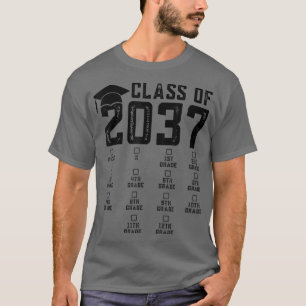 Kindergarten Pre-k Graduation Class Of 2037 Grow W T-Shirt