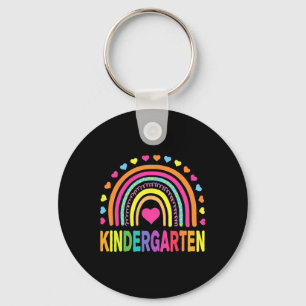 Kindergarten Rainbow Girls Boys Teacher Team Kinde Keychain
