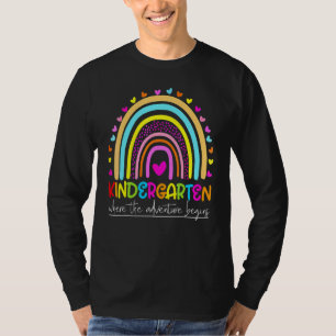 Kindergarten Rainbow Teacher Welcome Back To Schoo T-Shirt
