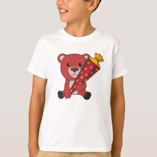 Kindergarten Red Bear School Kids School Bag Sweet T-Shirt