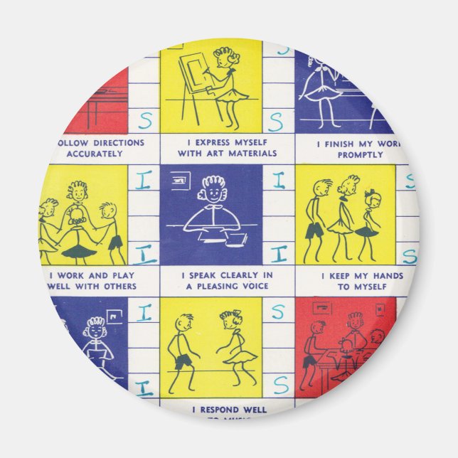 Kindergarten Report Card Magnet (Front)