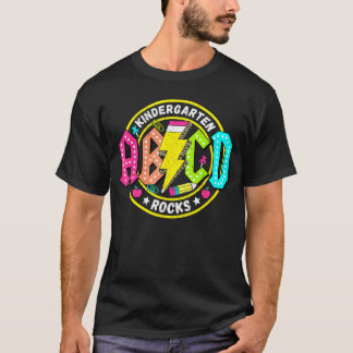 Kindergarten Rocks ABCD Back To School Funny Rock T-Shirt
