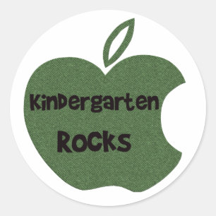 Kindergarten Rocks Classic Round Sticker