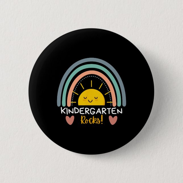 Kindergarten Rocks Kindergarten Teacher Team Back  2 Inch Round Button (Front)