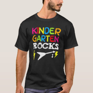 Kindergarten Rocks Preschooler Back To School Chal T-Shirt