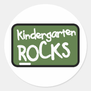 Kindergarten Rocks T-shirt Classic Round Sticker