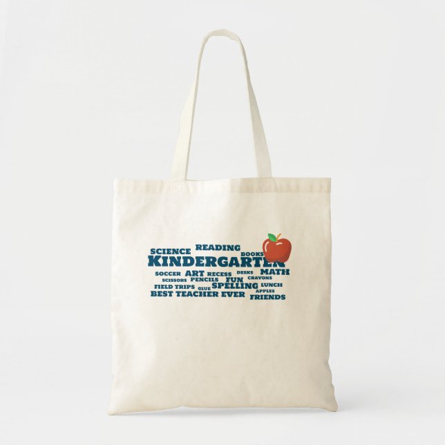 Kindergarten School Field Trip Teacher Tote Bag (Front)