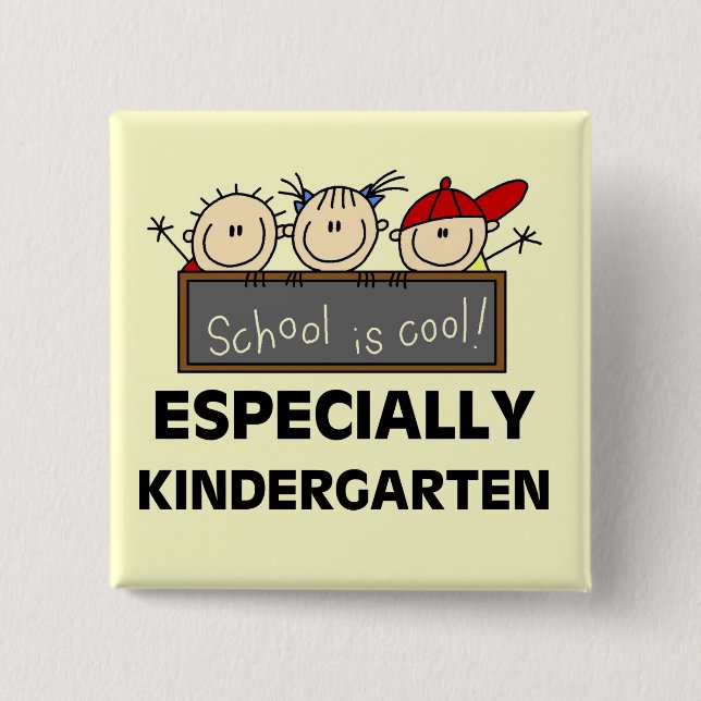 Kindergarten School is Cool Tshirts and Gifts 2 Inch Square Button (Front)