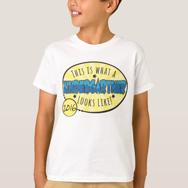 Kindergarten Shirt | blue & yellow (Front)